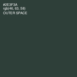 #2E3F3A - Outer Space Color Image